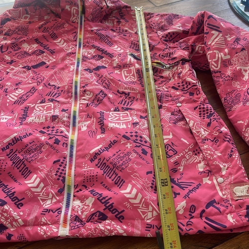 North Pole Ski Snow pink jacket hoodie size M - Picture 13 of 15